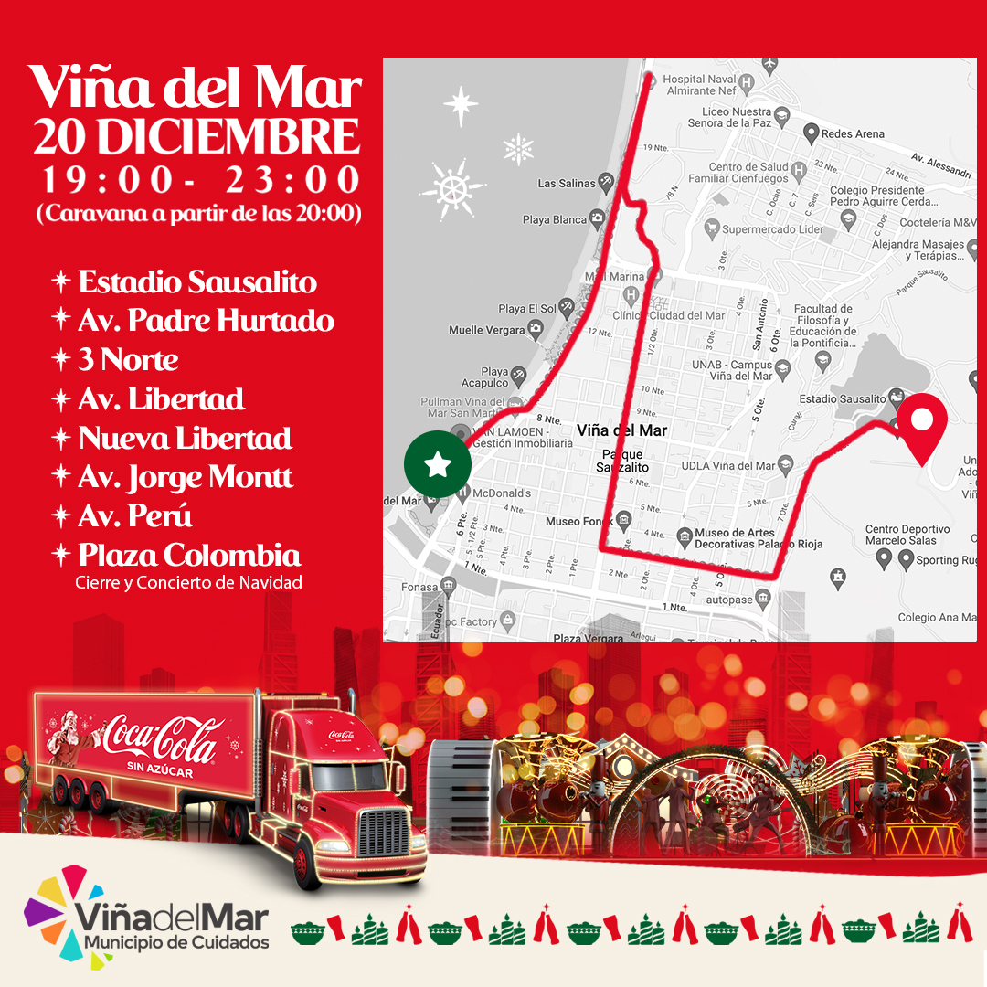 Vi a del Mar invita a presenciar Caravana Navide a de luces y