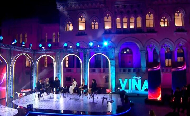 Palacio Vergara, Viña del Mar. Escenario LineUP Viña 2026 con José Antonio Neme, Karen Doggenweiler y Rafael Araneda. Anuncio de artistas.