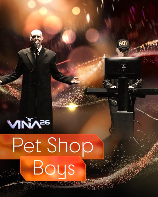 Pet Shop Boys actúan en Viña 2026. Neil Tennant canta, Chris Lowe en teclado. Confirmados para el Festival Latino.